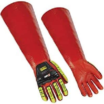 Orange Elbow Hand Gloves 16"